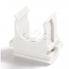 Крепёж-клипса для труб Полистирол белая д16 (100шт/2000шт уп/кор) Промрукав (PR.02716б)