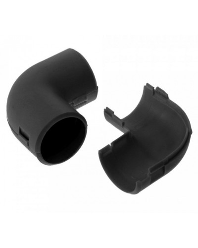 Соединитель угловой разборный черный д20 (5шт/550шт уп/кор) Промрукав (PR13.0174) в Абакане Повороты, муфты, тройники Pintop.ru