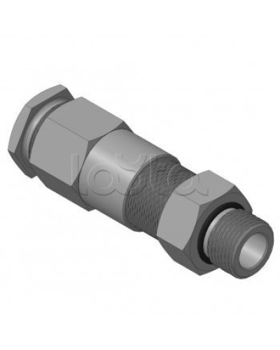 Кабельный ввод для бронированного кабеля с двойным уплотнением резьбой G1/2, внешним диаметром кабеля D=14-18 мм и проходным диаметром кабеля d=8-12 мм Спектрон КВБ-18/12-2У-М-G1/2 в Абакане Аксессуары для кабель-канала Pintop.ru