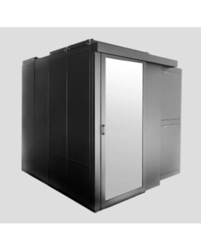 Дверь однорядного коридора поликарбонат сдвижная 42U для шкафов серии ШТК-СП-42.×.× ЦМО ЦОД-СП-Д1-42-9005 в Абакане Аксессуары для стоек и шкафов Pintop.ru