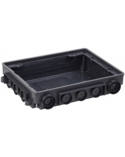 IEK Коробка напольная ONFLOOR 12 модулей (KNU-12-PA-9011) в Абакане Аксессуары для кабель-канала Pintop.ru