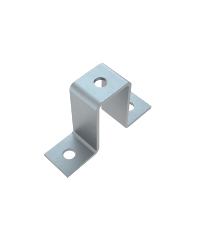 Прямоугольная скоба для двойного страт-профиля 41х82 мм HD85 КМ-профиль (PS41-82 HD85) в Абакане Держатели, клипсы, скобы Pintop.ru