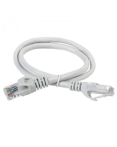 ITK Коммутационный шнур (патч-корд) кат.5Е UTP 1м серый (PC01-C5EU-1M) в Абакане Патчкорды (медные) Pintop.ru