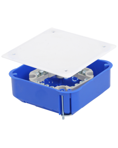 Коробка распаячная, для полых стен, с металлическими лапками клеммником и крышкой, 115x115x45 (60шт/уп) ПожТехКабель 020-024 в Абакане Распределительные коробки Pintop.ru