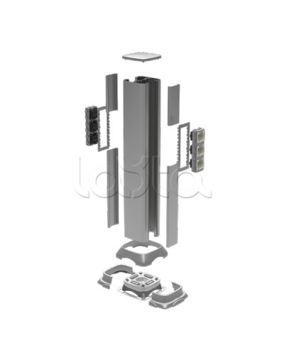 Колонна алюминевая 0,71 м, цвет светло-серебристый металлик DKC 09591 в Абакане Аксессуары для стоек и шкафов Pintop.ru