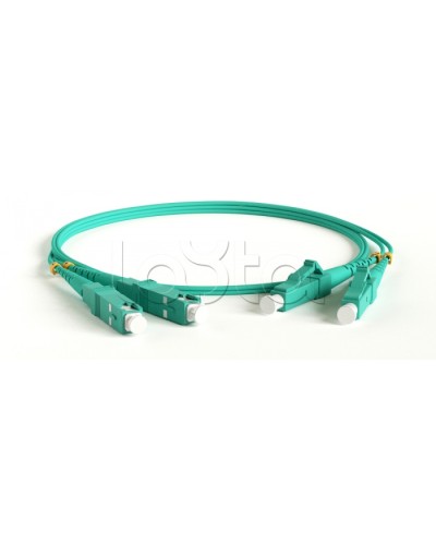 Патч-корд волоконно-оптический Hyperline FC-D2-503-SC/PR-SC/PR-H-2M-LSZH-AQ в Абакане Патч-корды оптические Pintop.ru