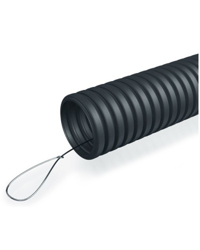 Труба гофрированная ПНД 25 мм с зондом ПожТехКабель (50 м) в Абакане Труба гофрированная Pintop.ru