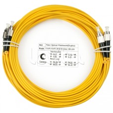 Шнур оптический duplex FC-FC 9/125 sm 20м LSZH Cabeus FOP(d)-9-FC-FC-20m