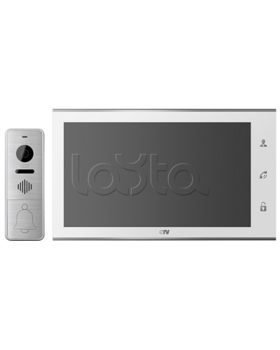 Комплектвидеодомофона CTV-DP4105AHD (белый) в Абакане Комплекты домофонов Pintop.ru