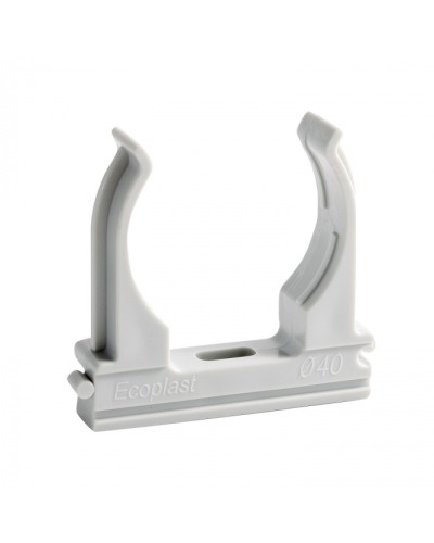 CF40G Держатель (клипса), без галогена, для труб D40мм (10шт) Экопласт (41740-10HF) в Абакане Держатели, клипсы, скобы Pintop.ru