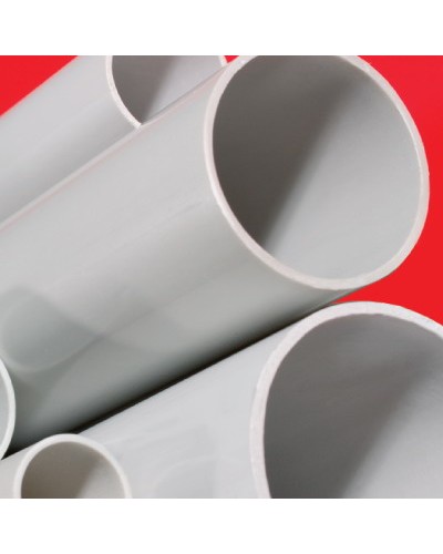 Труба глад. жесткая атмосферостойкая ПВХ 32 мм 3 м тяжёлая серый 30 м DKC 63532UF в Абакане Гладкая труба Pintop.ru