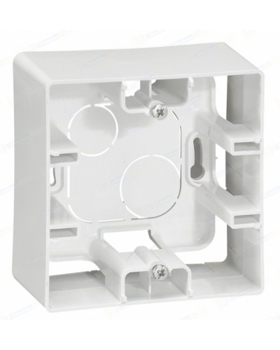 Коробка для накладного монтажа 1 пост (белая) Legrand 672510 в Абакане Аксессуары для кабель-канала Pintop.ru