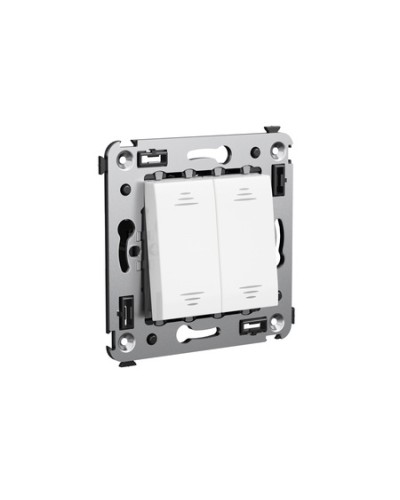 Выключатель двухклавишный в стену, Avanti, Белое облако DKC 4400104 в Абакане Аксессуары для стоек и шкафов Pintop.ru