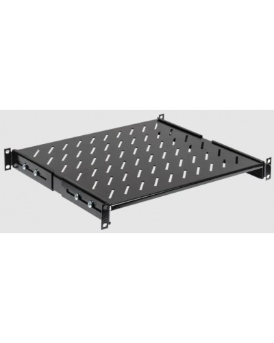 Полка стационарная L=400мм черная ITK FS05-400PI-R в Абакане Полки для шкафов и стоек Pintop.ru