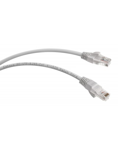 Патч-корд UTP, категория 6, 0.3 м, LSZH, неэкранированный, серый Cabeus PC-UTP-RJ45-Cat.6-0.3m-LSZH в Абакане Патчкорды (медные) Pintop.ru