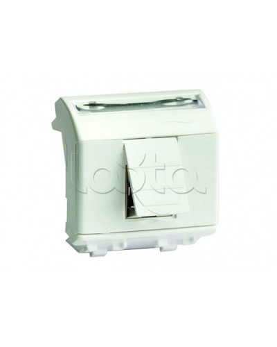 Ком.роз. RJ45 кат.6A, 8P8C, Brava, белая, 2мод DKC 76679B в Абакане Аксессуары для стоек и шкафов Pintop.ru