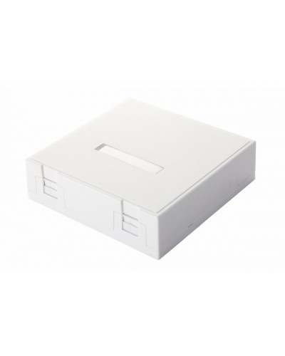 Настенная коробка 2-портовая с катушкой намотки запаса, белый Eurolan (12B-05-02WT) в Абакане Розетки компьютерные и телефонные Pintop.ru