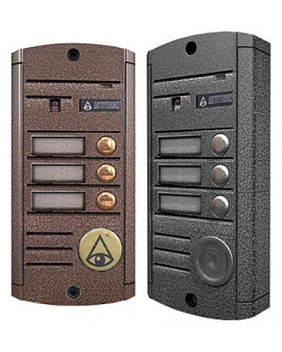 Видеопанель вызывная накладная на 3 абонента Activision AVP453 (PAL, медь) в Абакане Вызывные видеопанели малоабонентные Pintop.ru