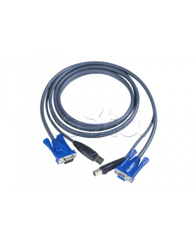 КВМ-кабель с интерфейсами USB, VGA (3м) ATEN 2L-5003U в Абакане Видеоусилители, Модуляторы, Делители Pintop.ru