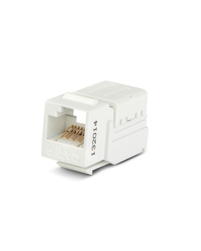 Вставка Keystone Jack RJ-45(8P8C) Hyperline KJNE-8P8C-C6-90-WH в Абакане Модули Keystone Pintop.ru