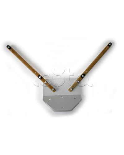 Узел с двумя стеклопластиковыми консолями для крепления двух блоковна плоскость заграждения, стены зданияили на другие электропроводные предметы Омега-микродизайн УКБ-22 в Абакане Кронштейны и планки для извещателей Pintop.ru