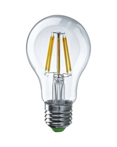 Лампа светодиодная LED 6Вт,220В, Е27 (теплый) FILAMENT Navigator NLL-F-A60-6-230-2.7K-E27 в Абакане Светильники Pintop.ru