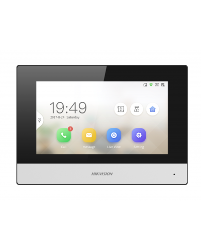 IP видеодомофон сенсорный с Wi-Fi Hikvision DS-KH6320-WTDE1 в Абакане Абонентские IP устройства Pintop.ru