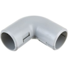 CI25G Угол 90 гр.(2част.), без галогена, для труб D25мм, цвет белый (1уп = 25шт) Экопласт (41225-25HF-W)