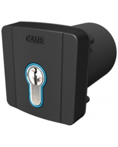 Ключ-выключатель встраиваемый с цилиндром замка DIN и синей подсветкой Came 806SL-0060 в Абакане Запчасти для шлагбаумов и автоматики Pintop.ru