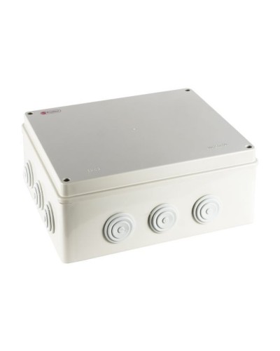 Коробка огн. Е110 о/п, 300х250х120,12 вых.,IP65, 5Р серый Экопласт (43060HF-GR) в Абакане Распределительные коробки Pintop.ru