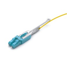 Патч-корд оптический дуплексный, LC-LC, для панелей высокой плотности, OM3, LSZH, 3 м, аква LANMASTER LAN-2LC-2LC/OM3H-3.0