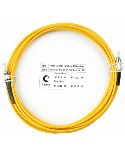 Шнур оптический simplex FC-ST 9/125 sm 10м LSZH Cabeus FOP(s)-9-FC-ST-10m в Абакане Патч-корды оптические Pintop.ru