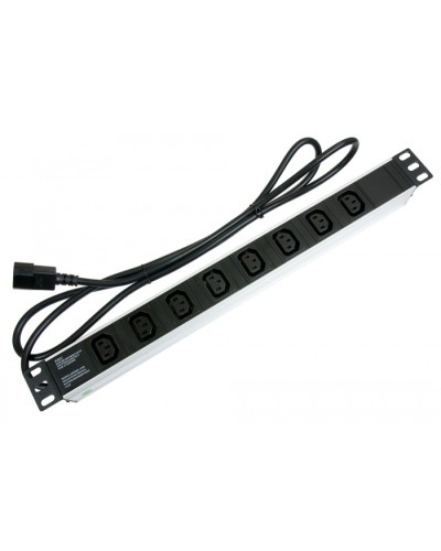 Блок на 8 розеток IEC 320 горизонтальный для 19 шкафов Cabeus (PDU-8I-2IEC) в Абакане Блоки розеток Pintop.ru