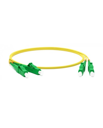 Патч-корд волоконно-оптический одномодовый SM 9/125 (OS2), LC/APC-LC/APC, duplex, LSZH, 5 м Hyperline FC-D2-9-LC/AR-LC/AR-H-5M-LSZH-YL в Абакане Патч-корды оптические Pintop.ru