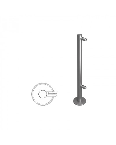 Стойка ограждения под стекло односторонняя h=800мм Oxgard Стойка ВЗР 2462-00.02-05 в Абакане Ограждения Pintop.ru