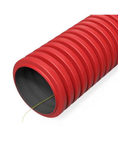 Труба гофр. двуст. ПНД гибкая тип 1250 (SN63) с/з красная d50 мм (100м/200м уп/пал) Промрукав (PR15.00977) в Абакане Труба гофрированная Pintop.ru