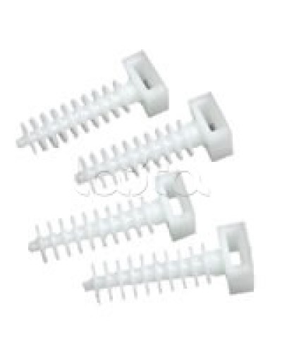 Держатель хомутов для установки в отверстиях D8 мм 37х13 мм Экопласт 47214 в Абакане Крепеж: Дюбели, шурупы, саморезы Pintop.ru