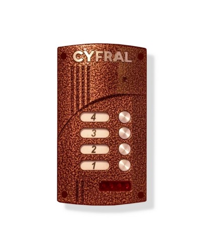 Блок вызова видеодомофона на 4 абонента со встроенным коммутатором Цифрал M-4.1M/VC в Абакане Блоки вызова многоабонентные Pintop.ru