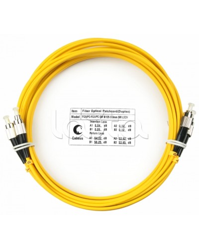 Шнур оптический duplex FC-FC 9/125 sm 7м LSZH Cabeus FOP(d)-9-FC-FC-7m в Абакане Патч-корды оптические Pintop.ru