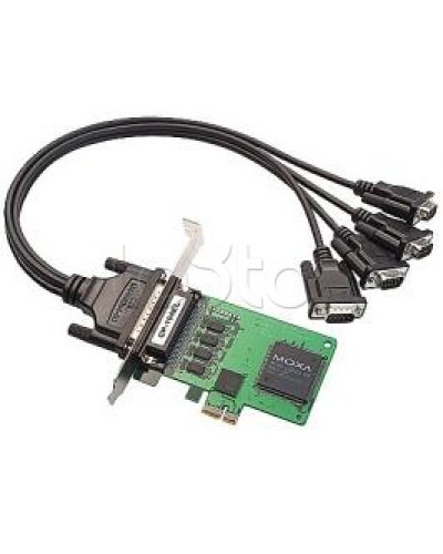 Плата 4-портовая RS-232 для шины PCI Express Moxa CP-104EL-A-DB9M в Абакане Сетевые карты Pintop.ru