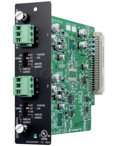 Модуль микрофонных / линейных входов (моно, 20 бит) TOA D-922E в Абакане Системы оповещения и трансляции TOA Pintop.ru